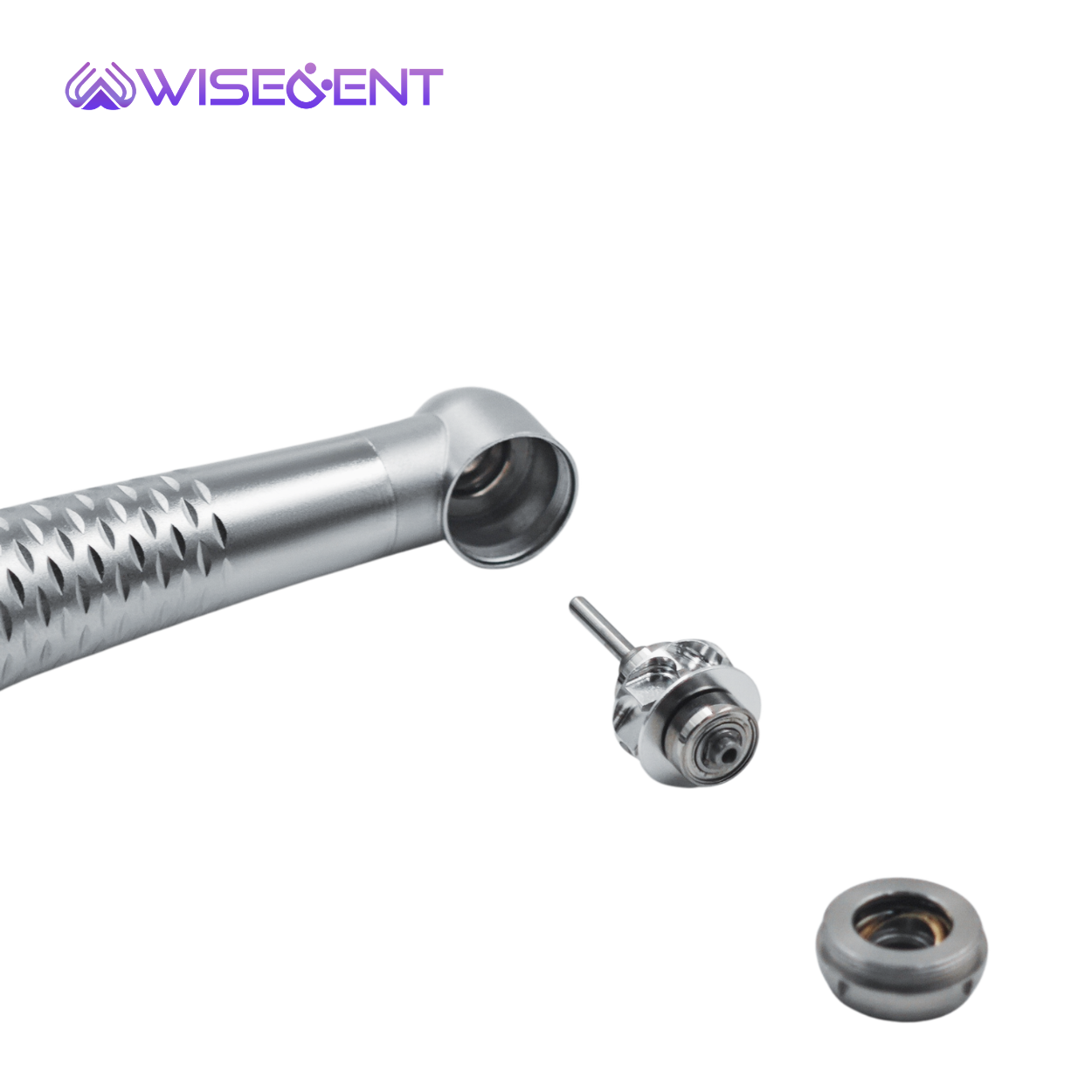 WISEENT Dental High Speed Handpiece Self-generator LED Light Triple Water Spray Ceramic Bearing Autoclavable 2/4 Holes 17