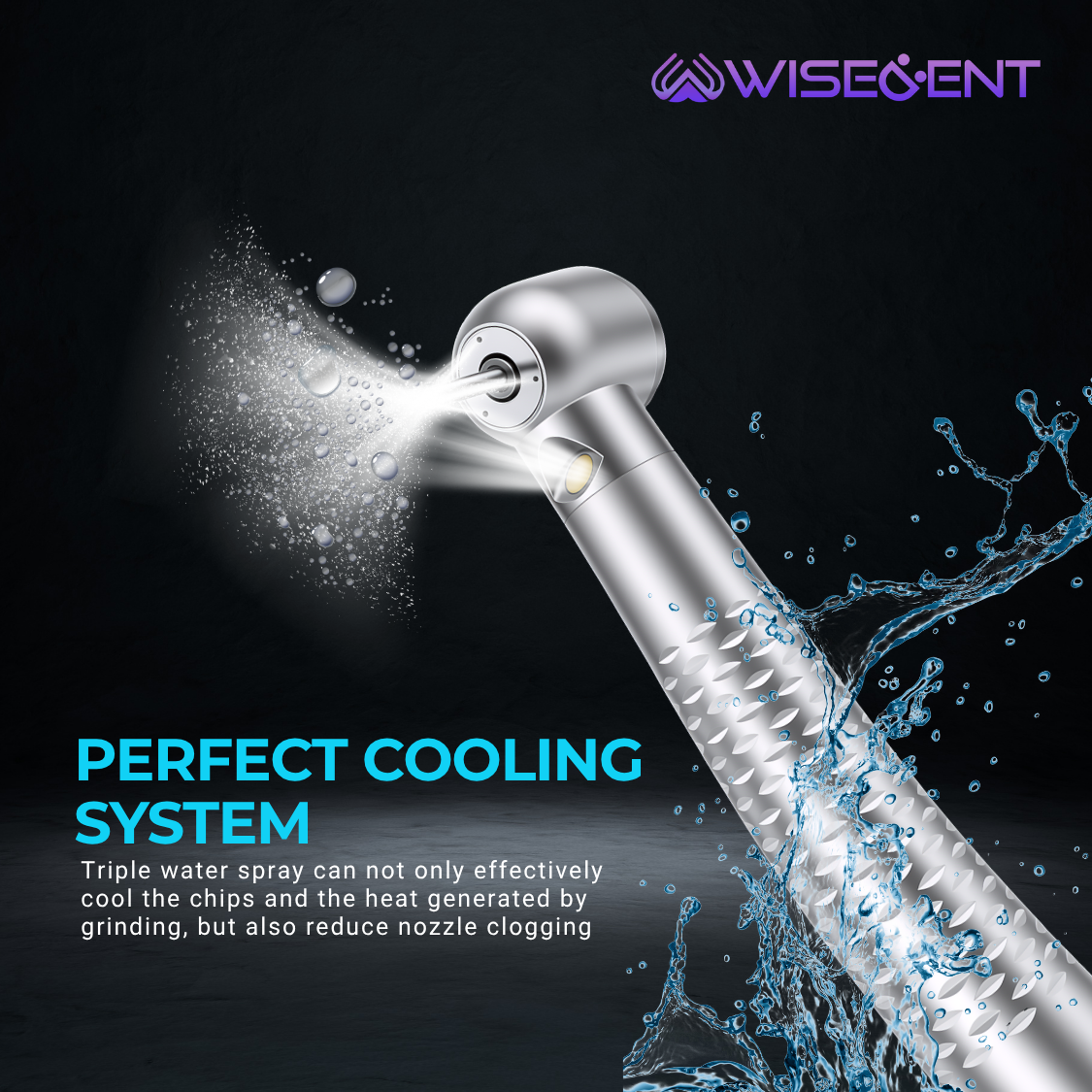 Quality BR-164PH Dental High Speed Handpiece 3 Water Spary Ceramic Bearing Upgarded LED Design Manufacturer | WISEDENT 12