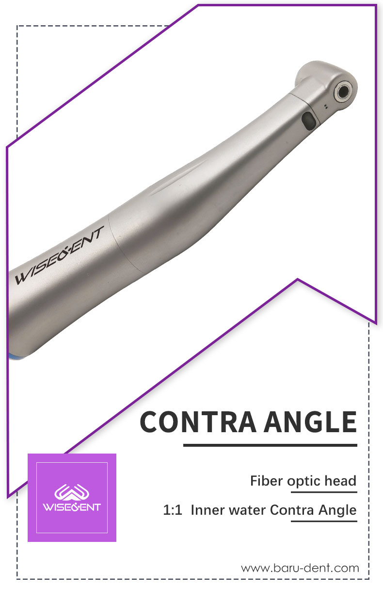 WISEDENT-BR-414N-CL Low Speed Handpiece/ Dental 1:1 Contra Angle/ Inner Water Spray/Fiber Optic/Single Water Spary 8