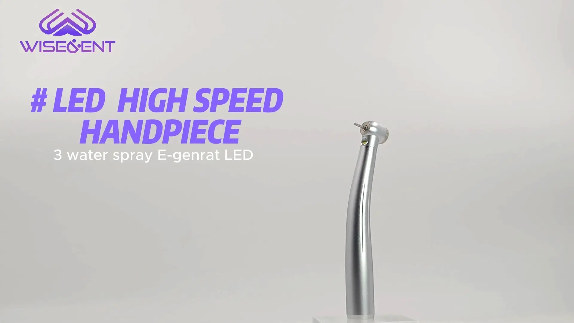 Wisedent High Speed Dental Handpiece LED E-generator 3 Water Spray Push Button Ceramic Bearing Air Turbine Wholesale 1