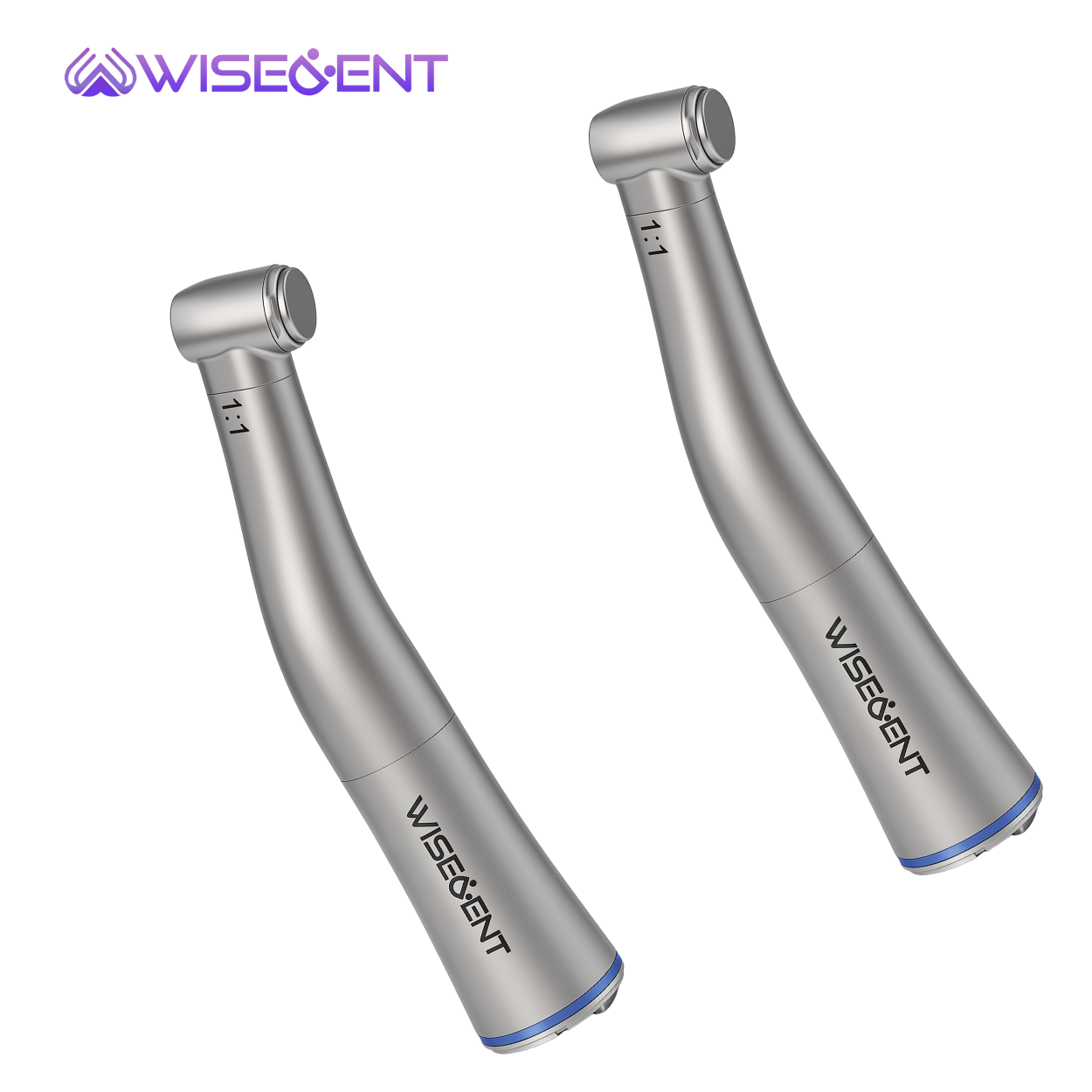 Wisedent Wholesale 1:1 Low Speed Dental Handpiece Fiber Optic 4 Water Spray Stainless Steel Handpiece 8