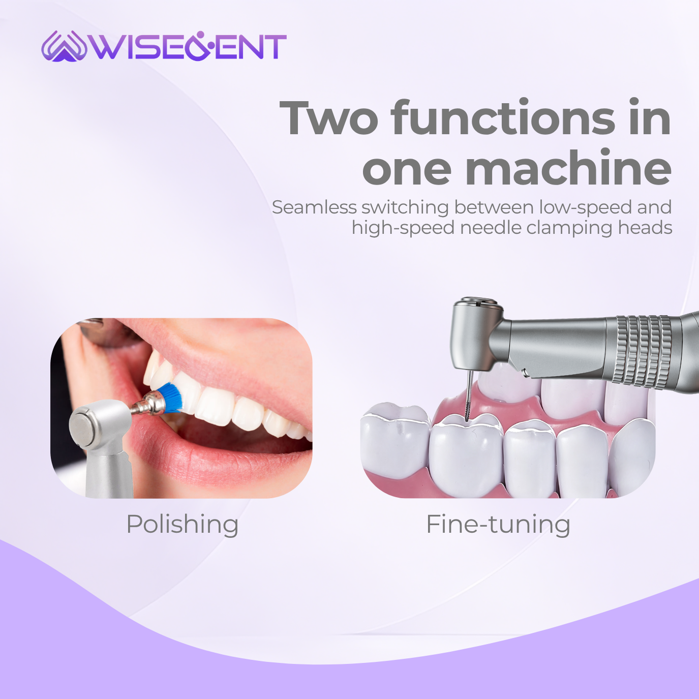 Wisedent Inner Water Spray 1:1 Dental Contra Angle Handpiece E-Generator Detachable Low Speed Handpiece 8