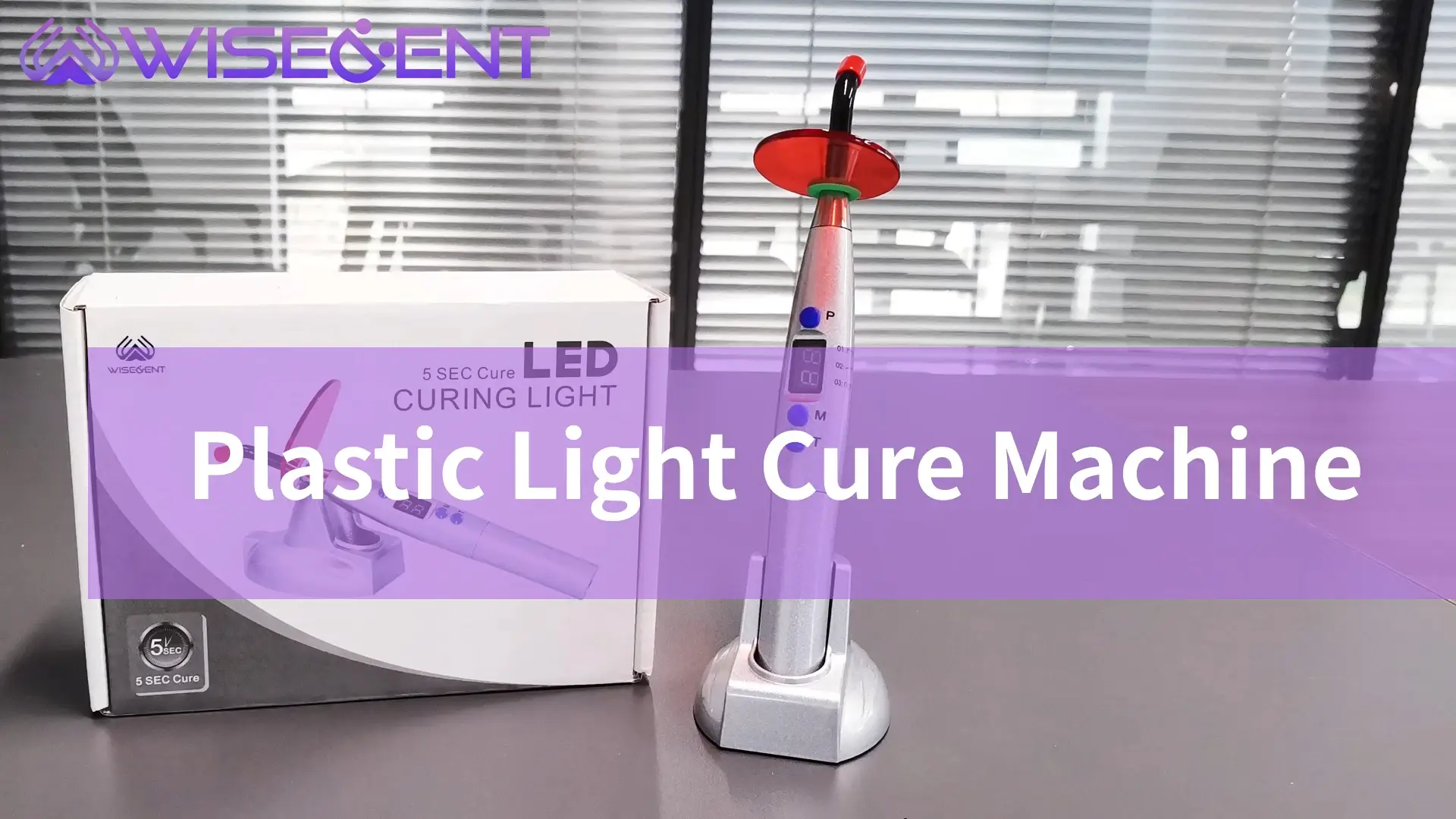 WISEDENT - Dental Curing Light LED Wireless Light Cure Lamp with LCD Display and Charging Base BR-605 1