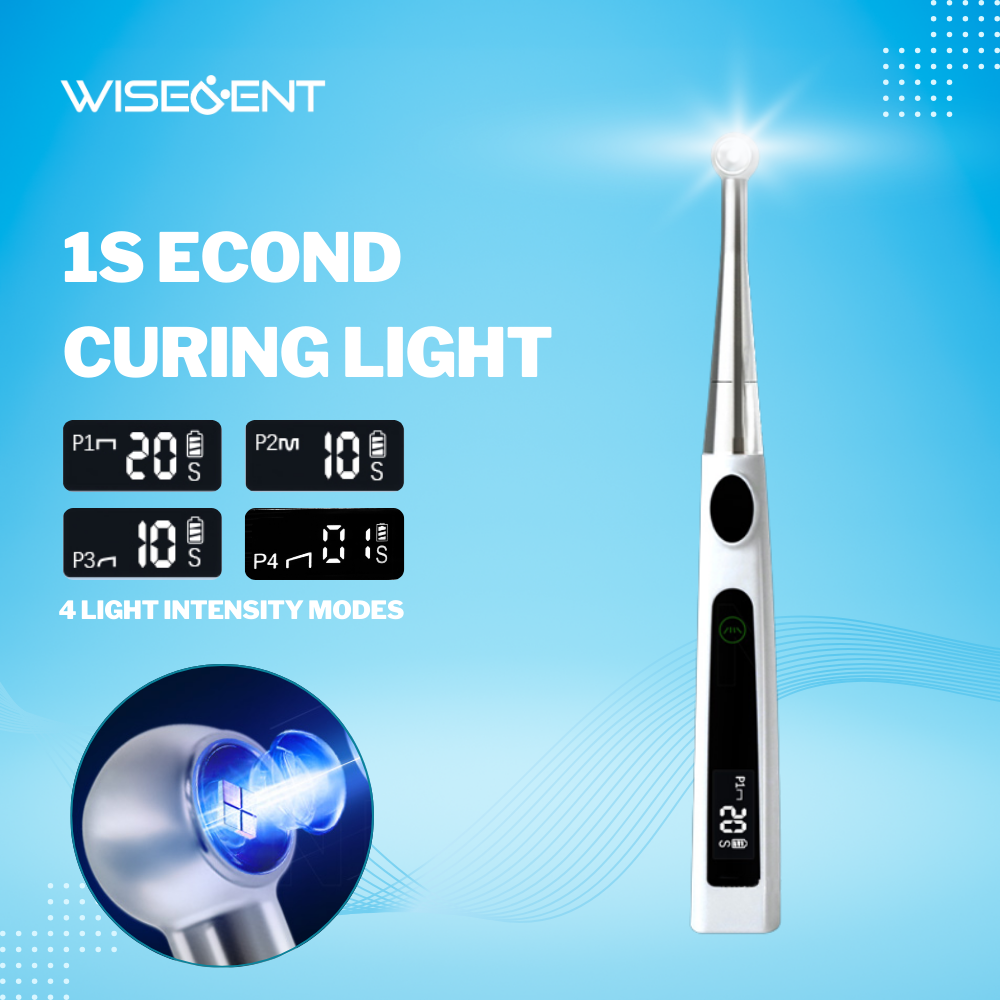 Wisedent 1S Fast Cure Dental LED Curing Light 4 Modes 360° Rotation Wireless Light Cure Lamp for Teeth Filling 8
