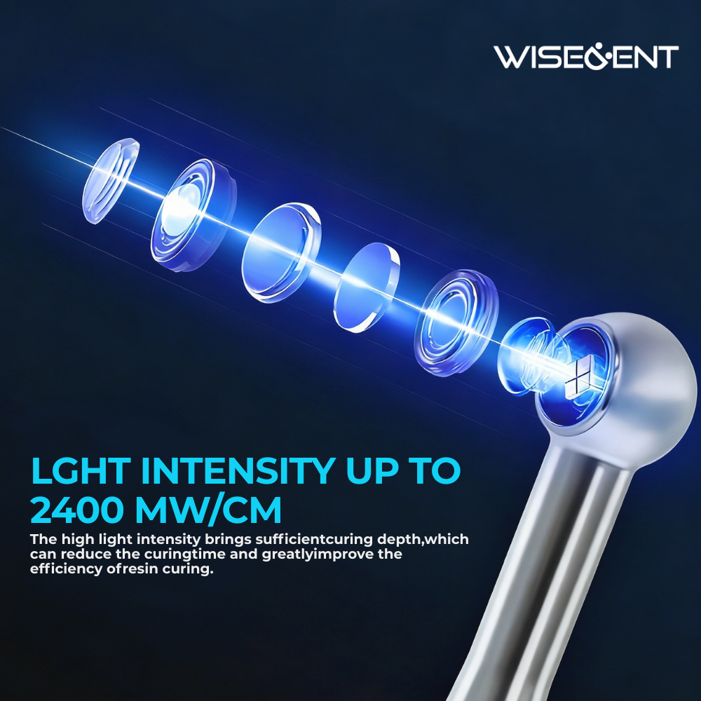 Wisedent 1S Fast Cure Dental LED Curing Light 4 Modes 360° Rotation Wireless Light Cure Lamp for Teeth Filling 9