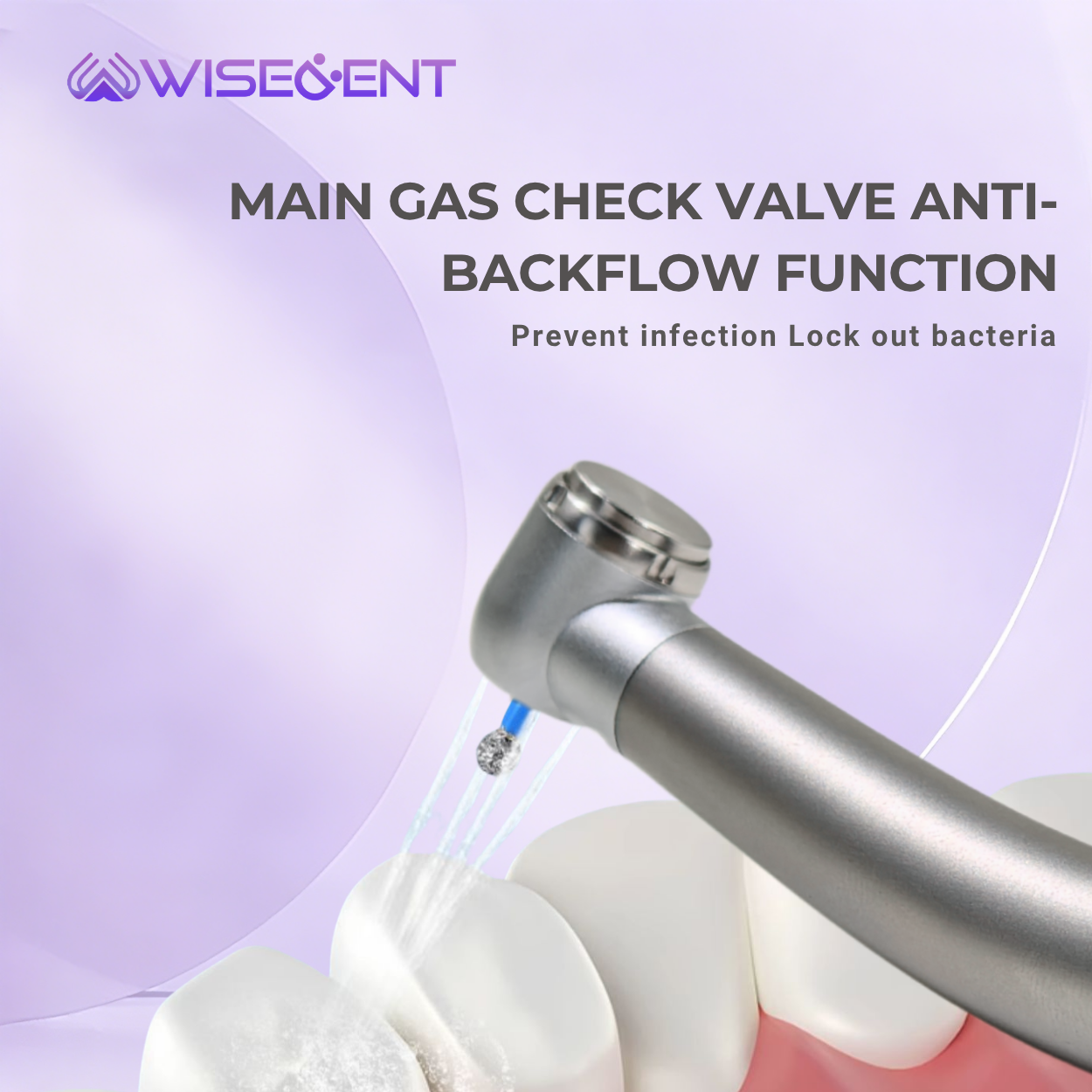 Wisedent Promotion Dental Handpiece Push High Speed Ceramic Bearing 3 Water Speed Way Air Turbine 8