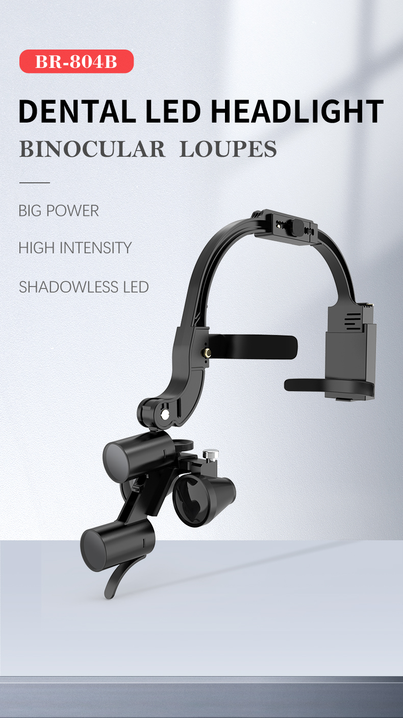 Wisedent Dental LED Headlight Binocular Loupes 2.5X 3.5X Optional Magnification Dual Rechargeable Batteries 11