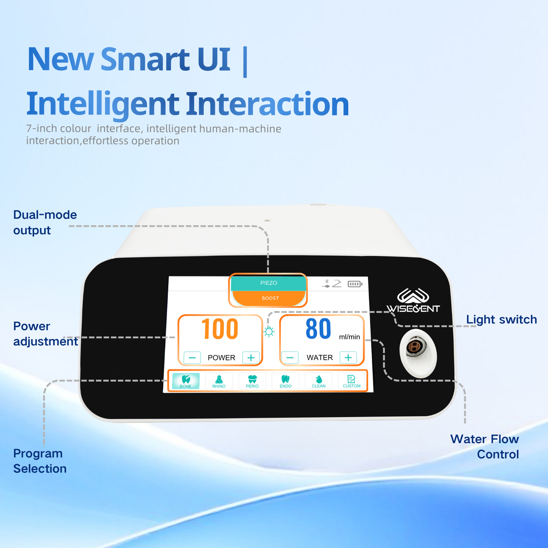 Best Wisedent Hot Sale Piezo Wise Plus Machine Scalar Handpiece Wireless Foot Pedal LED Motor Dental Company - WISEDENT 13