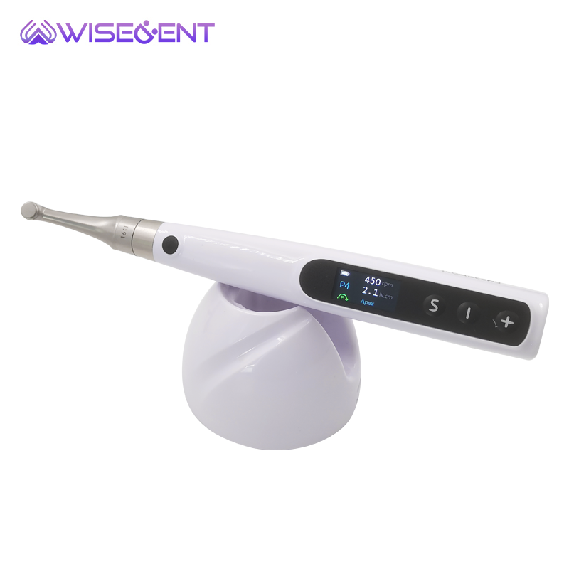 Wisedent Dental Endo Motor with Built-in Apex Locator 16:1 Mini Head Contra Angle Wireless Root Canal Treatment 7