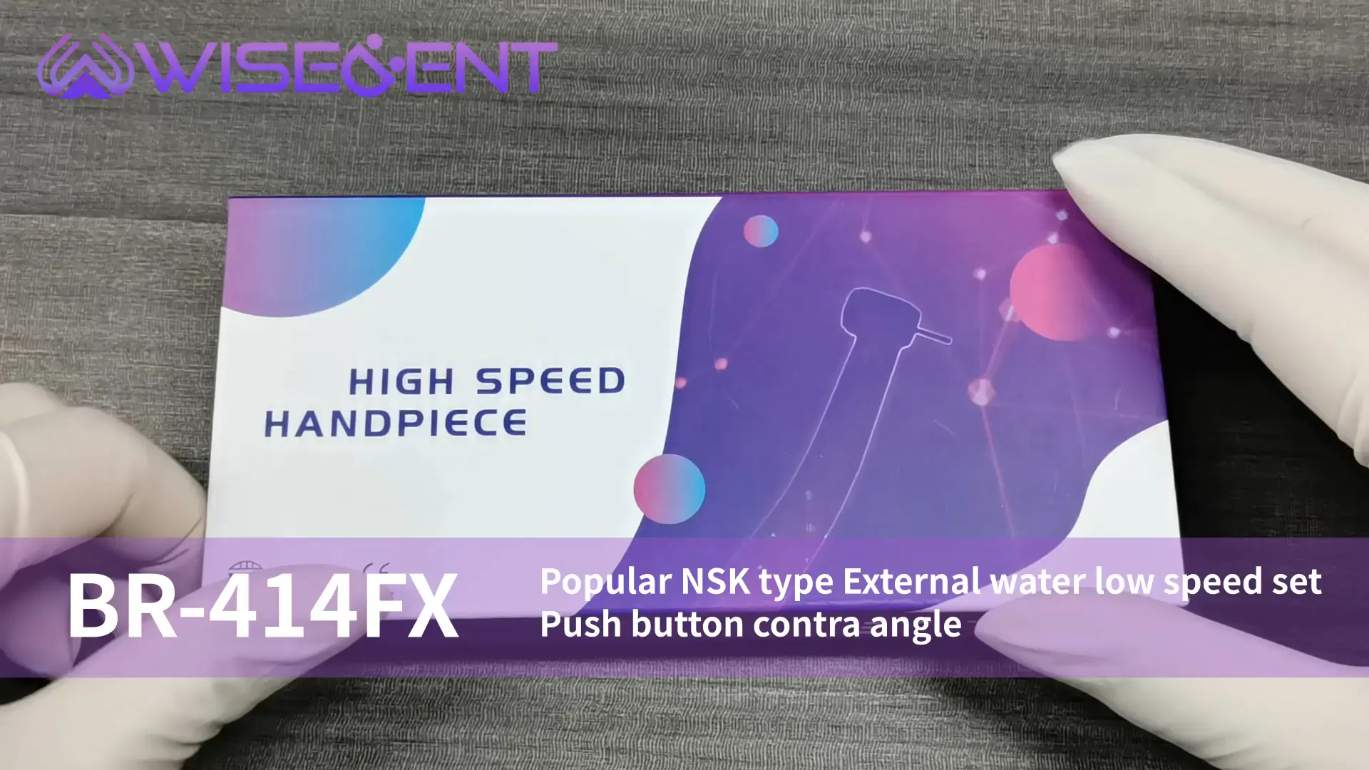 Wisedent FX Type Push Button Low Speed Handpiece Set External Water Spray for Dealer 1