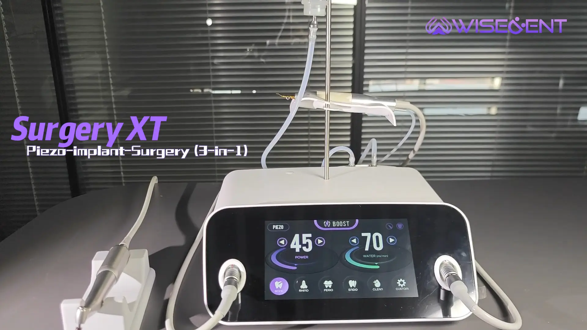 Wisedent 3 in 1 Dental Implant Motor Piezo Surgery Machine Full Touch Screen Implantology System with 2 in 1 Foot Pedal 1