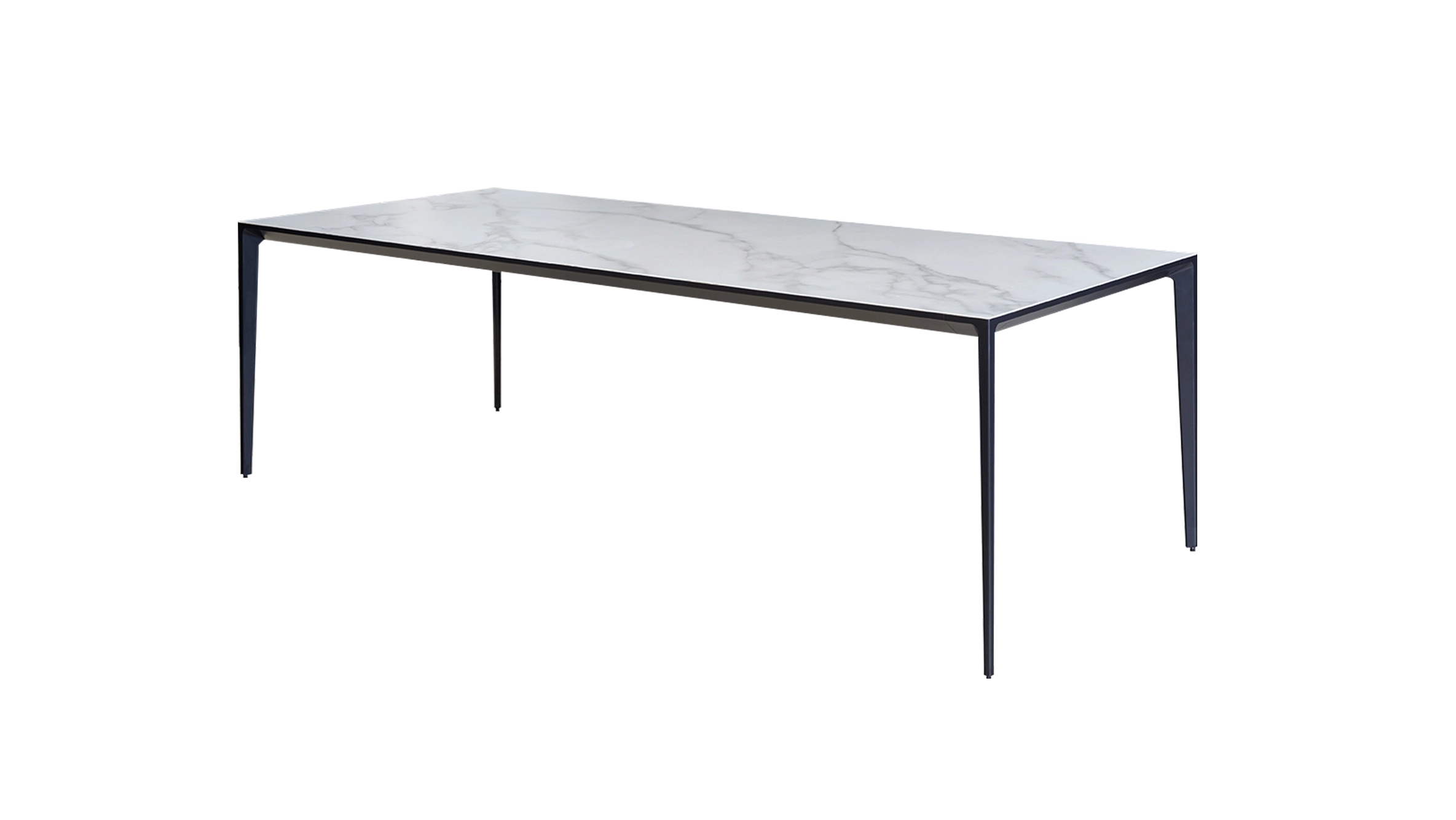 Long Island Minimalist dining table with ceramic table top and aluminum table base BK CIANDRE 2