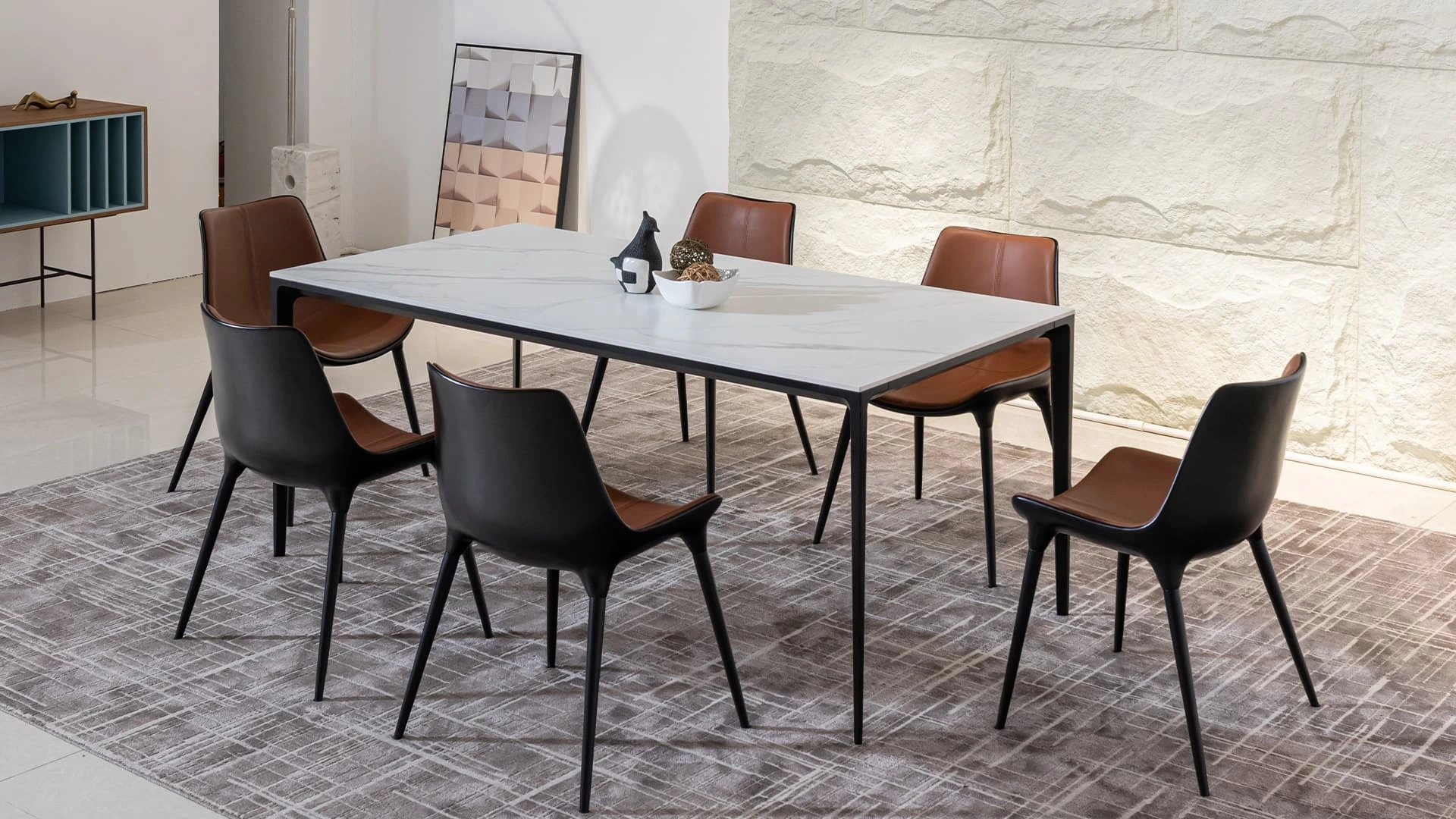 Innovation S moderni bijeli keramički stol za blagovanje Bk ciandre 2