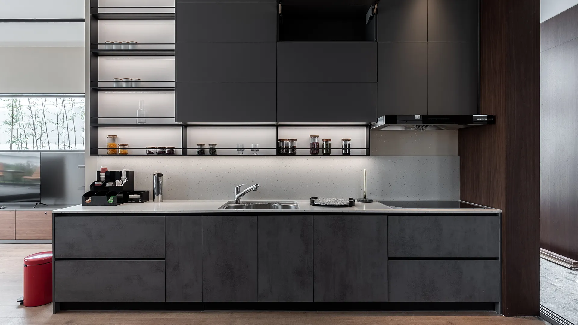 Deja  Phoenix minimalist porcelain slab ceramic kitchen cabinet for projects manufacturer 1