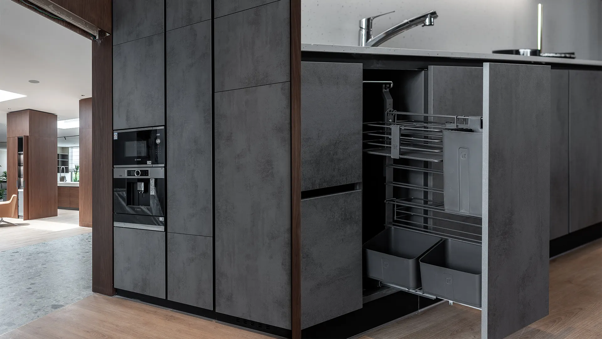 Deja  Phoenix minimalist porcelain slab ceramic kitchen cabinet for projects manufacturer 2