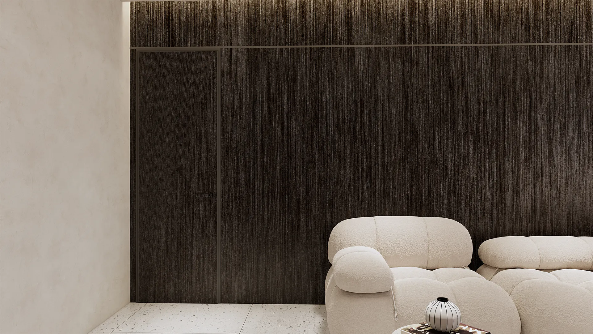 Interior door Frameless door with aluminum 2