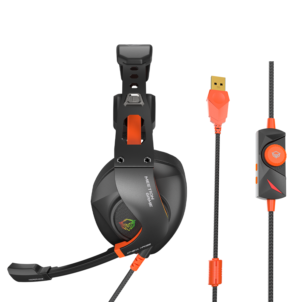 RGB BACKLIT BLACK GAMING HEADSET Meetion