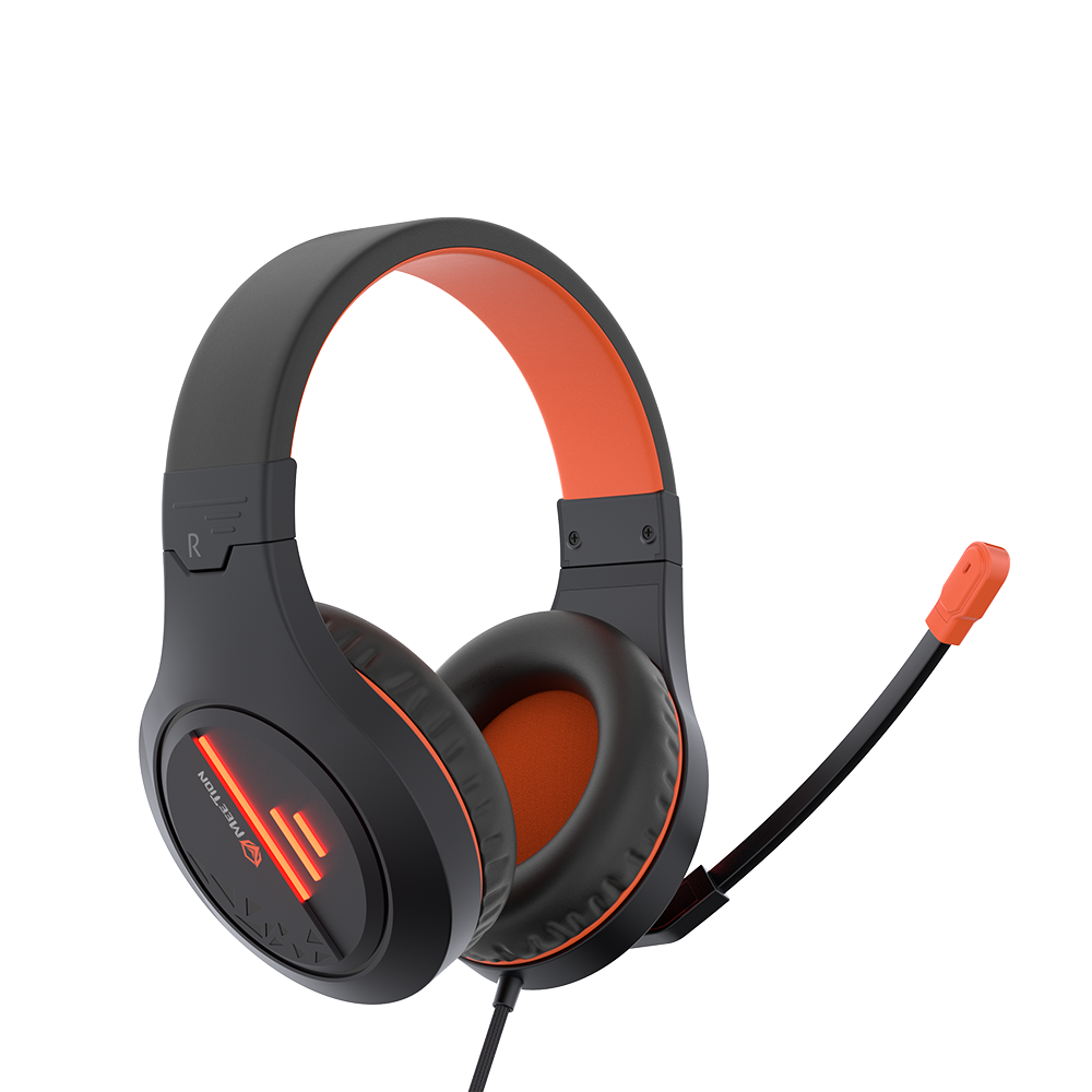 Stereo-Gaming-Headset mit Mikrofon
<br>Schwarz Orange Leichte Hintergrundbeleuchtung