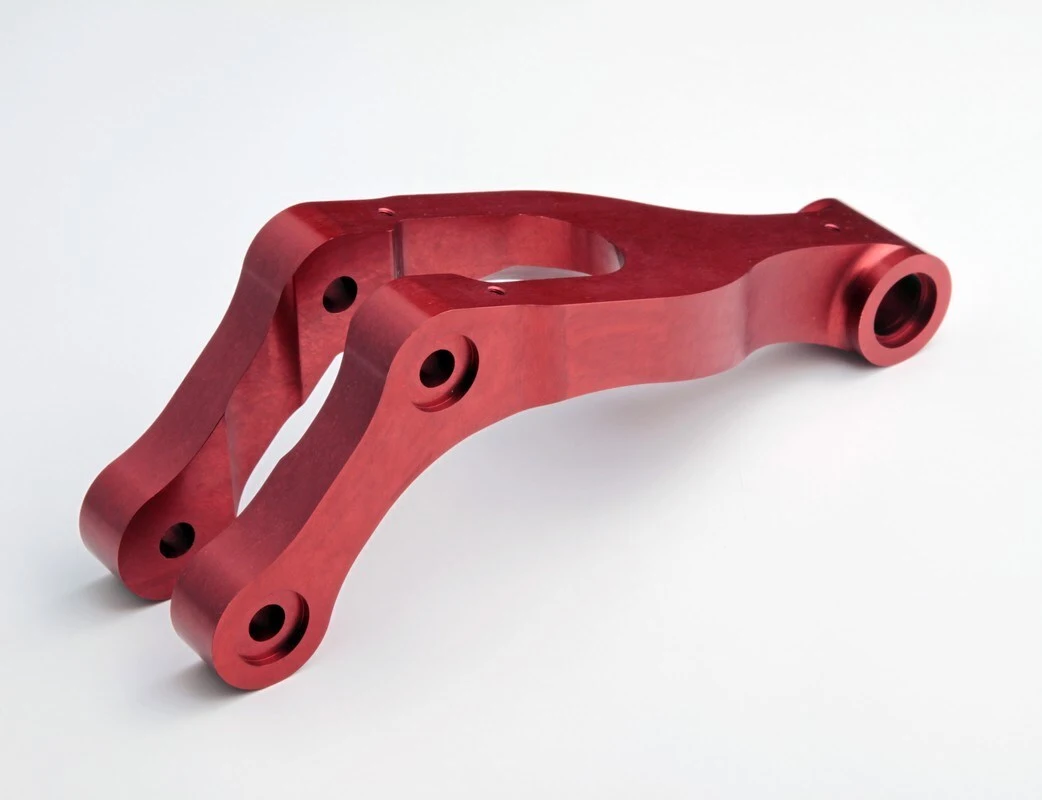 CNC Milling Red Anodized Aluminum Motorcycle Suspension Part, Motorcycle Parts 1