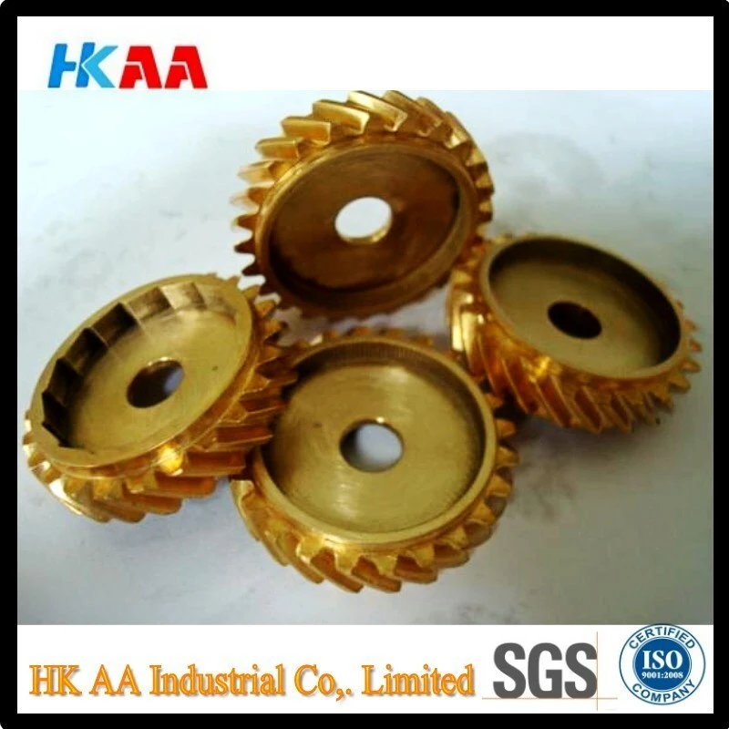 Custom Precision Brass Slant Tooth Gears for Medical Machine and Electrical Industry 1