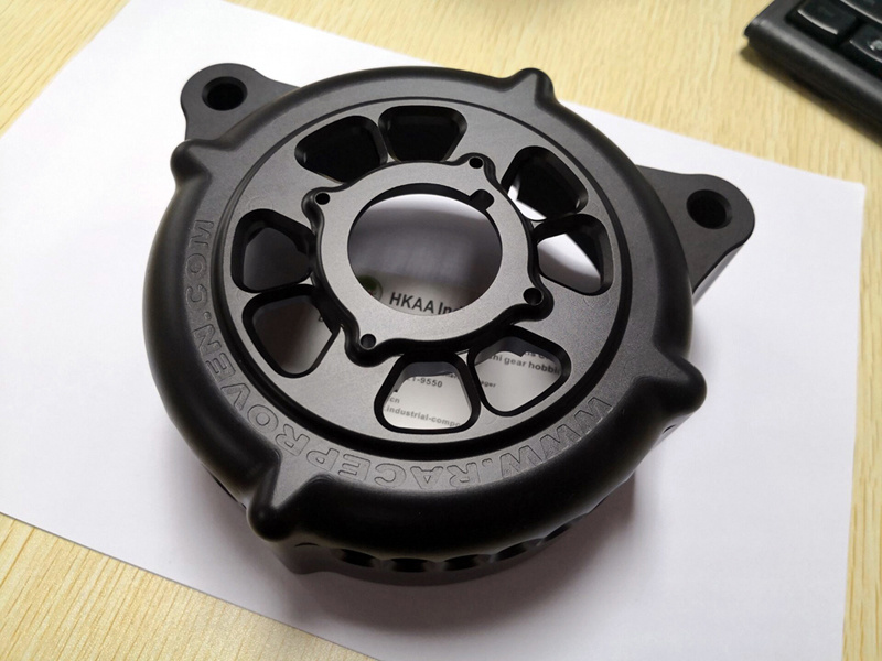 High Quality 5 Axis CNC Milling Billet Aluminum Black Anodized Remote Oil Filter Head Housing 2