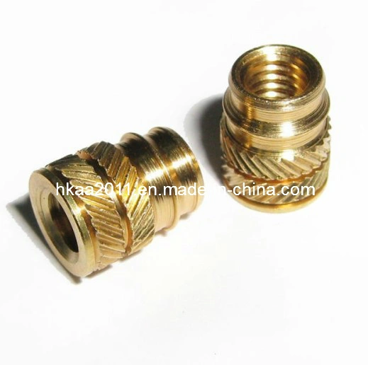 CNC Precision Brass Threaded Hot Melt Plastic Molding Inserts Nut 1