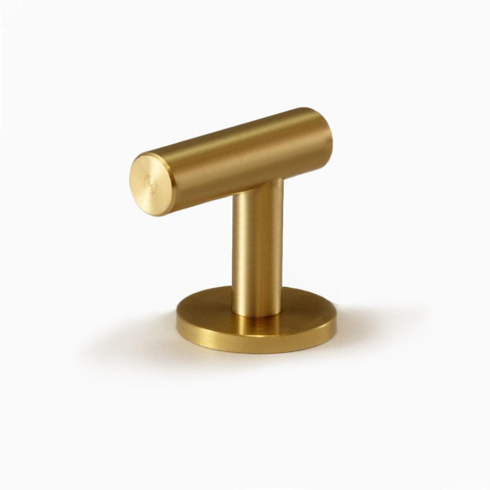 CNC Machined Customized Kitchen Hardware Brass Round Bar Kitchen Cabinet Handle 3