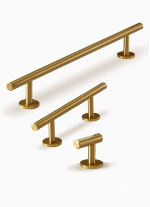 CNC Machined Customized Kitchen Hardware Brass Round Bar Kitchen Cabinet Handle 1