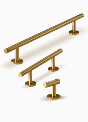 CNC Machined Customized Kitchen Hardware Brass Round Bar Kitchen Cabinet Handle 1