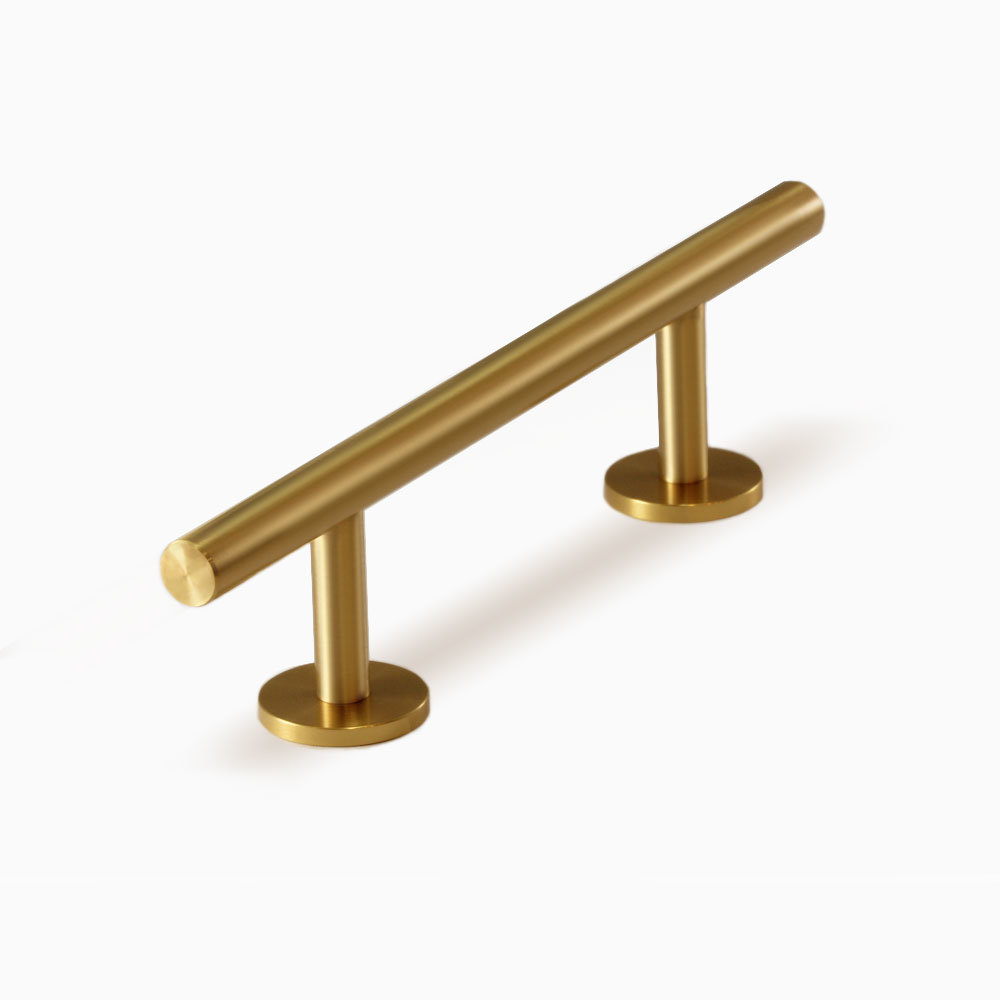 CNC Machined Customized Kitchen Hardware Brass Round Bar Kitchen Cabinet Handle 2
