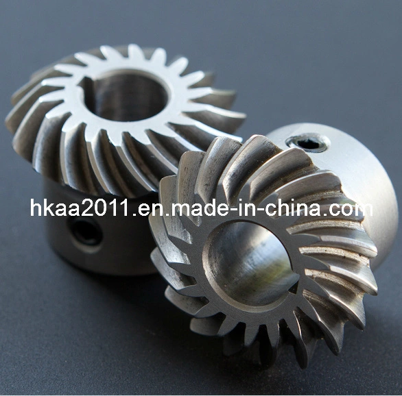 Custom Aluminum Crown Wheel Small Spiral Bevel Gears, Helix Gears 1