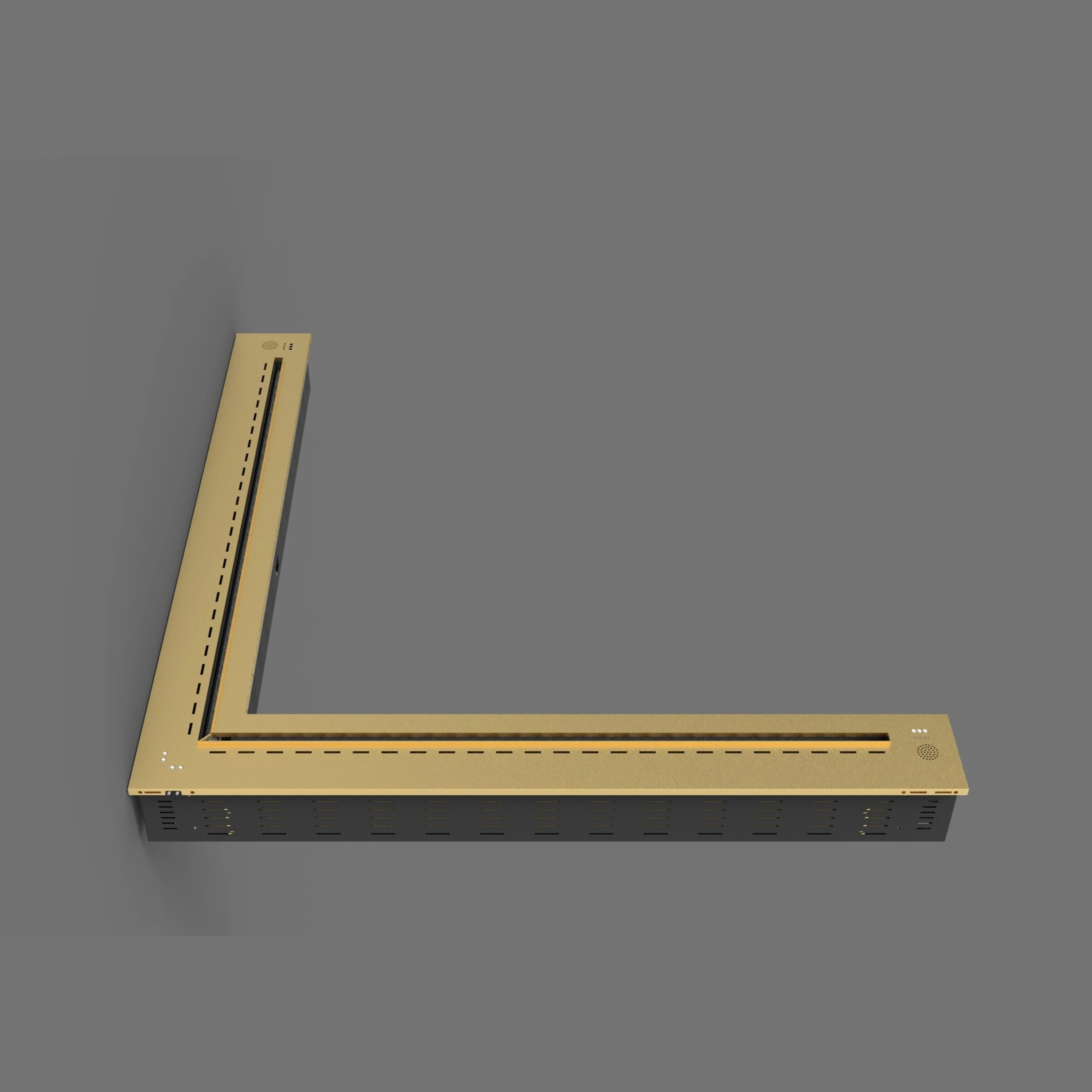L Shape 3D Water Fireplace 6