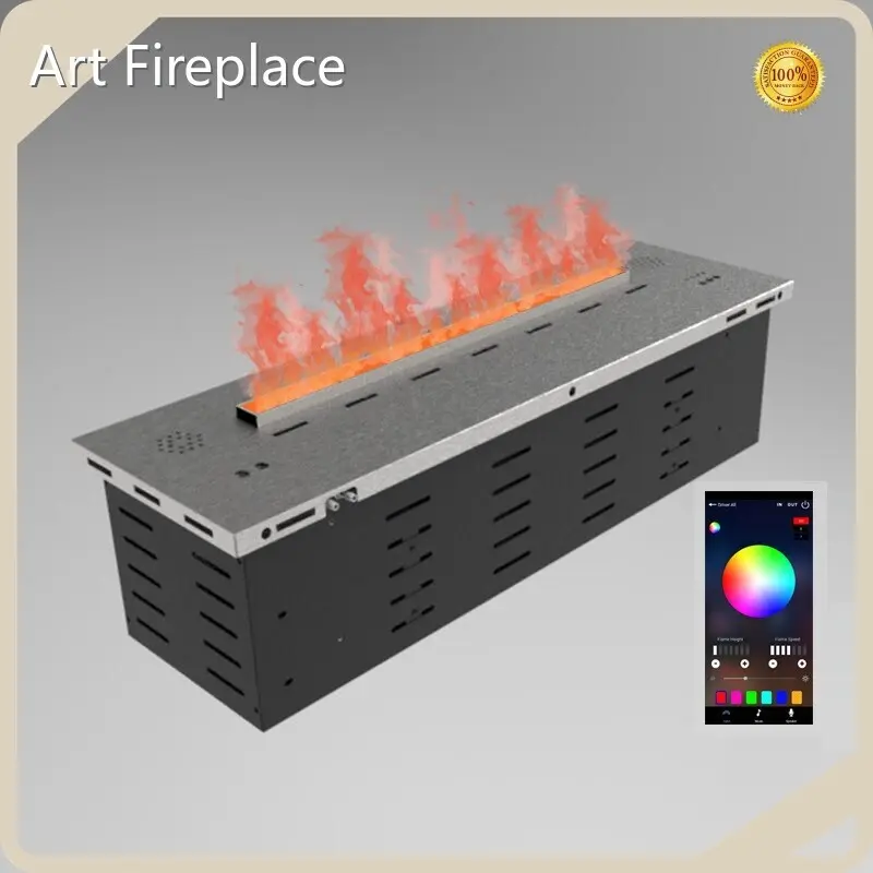 Art Fireplace Brand Water Vapor Flames Lit by Leds-1 1
