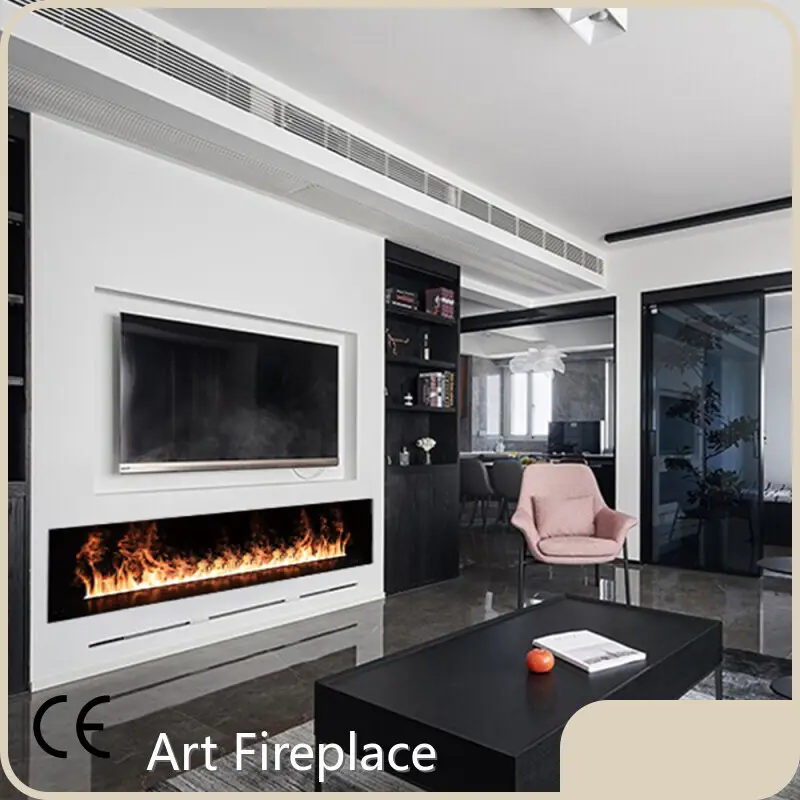Water Vapor Flames Lit by Leds Art Fireplace-1 1