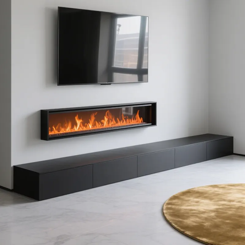 Стенна етанолова камина 3D водна пара камина на едро - Art Fireplace 3