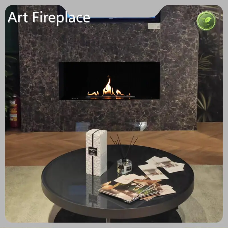 Chimenea de etanol de esquina con control de llama de 3 etapas. Venta al por mayor de fuego de etanol - Art Fireplace 1
