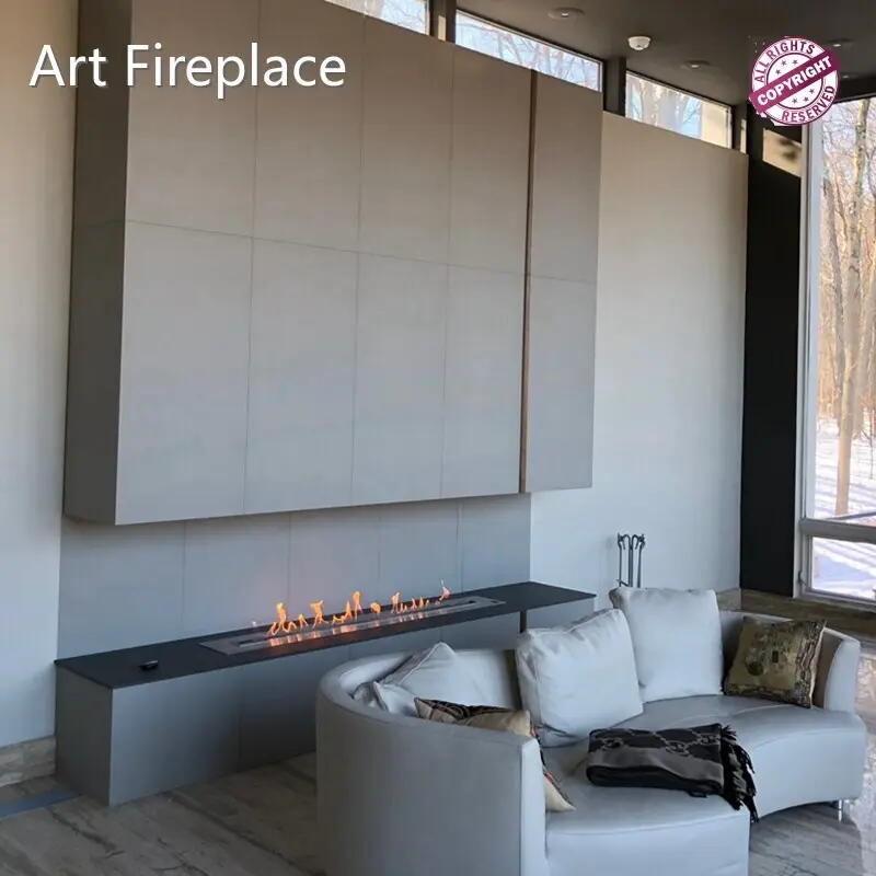 单级自动乙醇壁炉芯批发 - 艺术壁炉 1