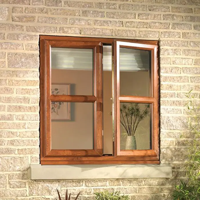 Modern basic aluminum-clad wood windows