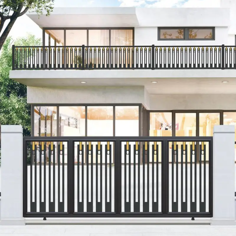 Backyard Gate Modern aluminum fences