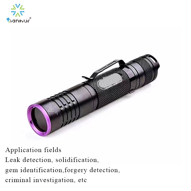K9 UVA LED 365/385/395/405/420nm дурахш барои ошкор кардани ихроҷ муолиҷаи муайянкунии ганҷҳои криминалистии тафтишоти ҷиноӣ 1