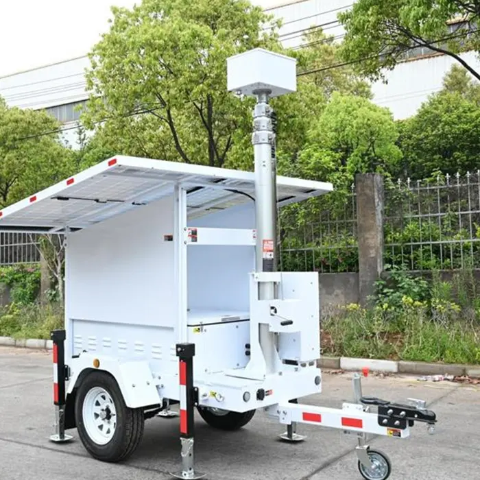 2x 460W 8.8 Hours 9600Wh Lead Acid Batteries BIGLUX Brand Portable Surveillance Camera Tower 5
