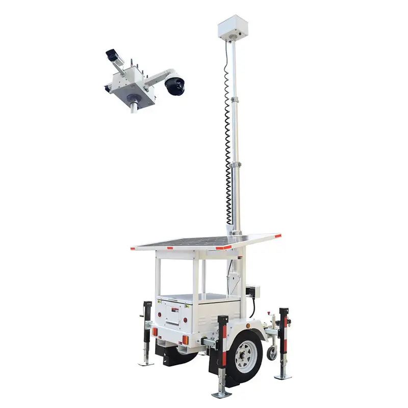 4800W·h Portable Surveillance Camera Tower 2 × Cat6 + 2 × Supply BIGLUX 3
