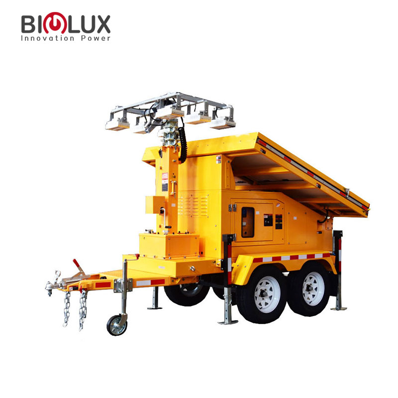 Solar 600W LED Light Light Tower Trailer 1