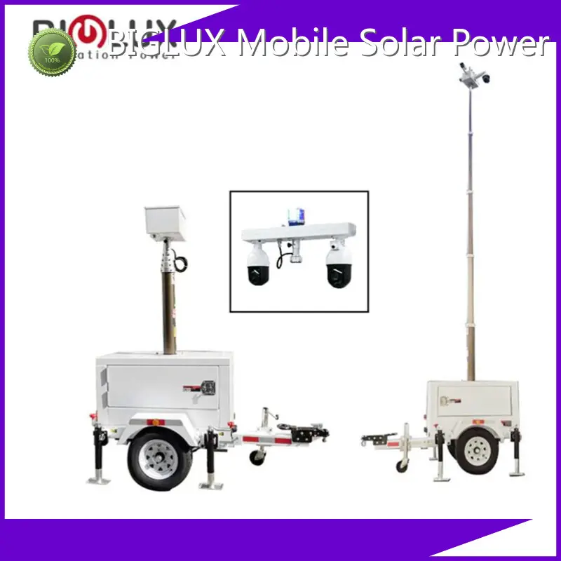 Custom Mobile Solar Security Trailer BIGLUX 1