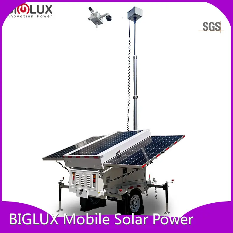 Mobile Solar Security Trailer 8.8 Hours 95% Efficiency Mobile Solar Security Trailer 2 × Cat6 ... 1