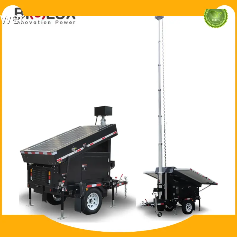 BIGLUX Brand with Box for Cameras Installation Solar Surveillance Trailer 2*cat6+ 2*supply Sup... 1