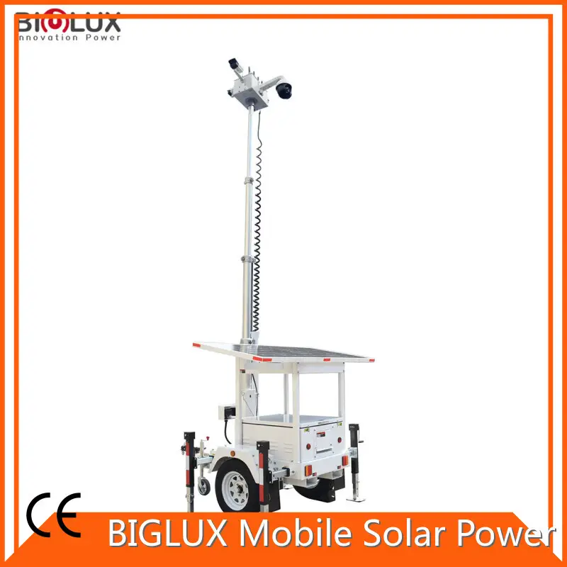 4800W·h Portable Surveillance Camera Tower 2 × Cat6 + 2 × Supply BIGLUX 1