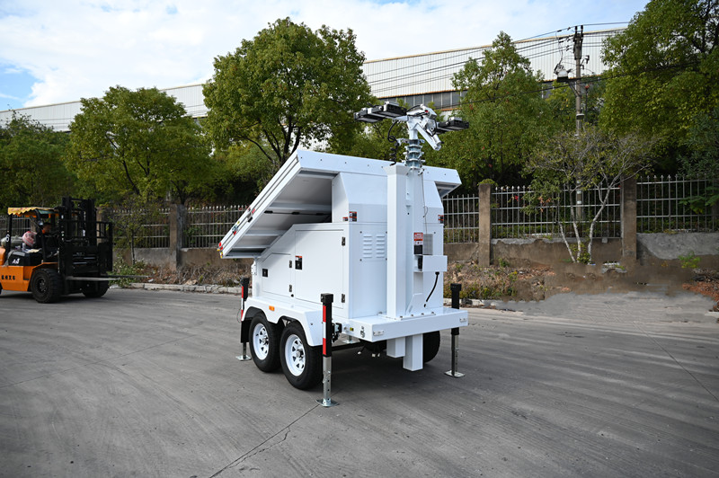 Solar Light tower 360 Mast Rotation Mobile LED Lighting Tower Trailer ...