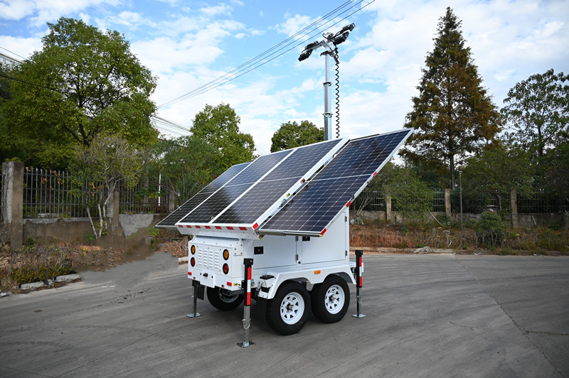 Solar Light tower 360 Mast Rotation Mobile LED Lighting Tower Trailer ...