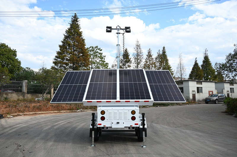 Solar Light tower 360 Mast Rotation Mobile LED Lighting Tower Trailer ...